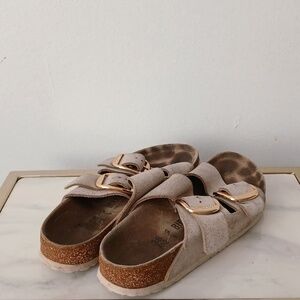 Birkenstock Arizona Double Buckle Suede Leather Sandals Women’s Size 38